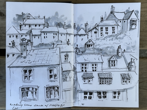 Making Sense of Rooftops overlooking Polperro Harbour