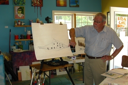 Teaching at the Art Centre, Grand Bend, Ontario