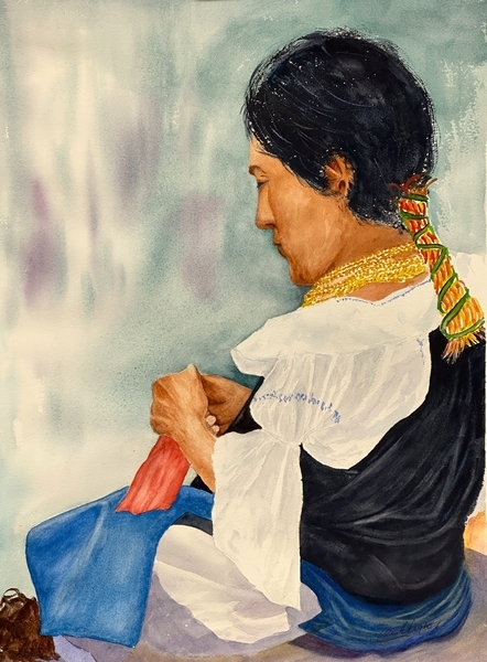 Woman at Otavalo Market, Ecuador